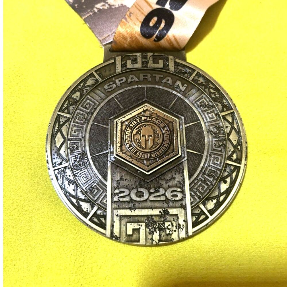 Spartan 2026 1st Place Age Group Medal w/ 1st Place Winner Hex - Picture 3 of 4